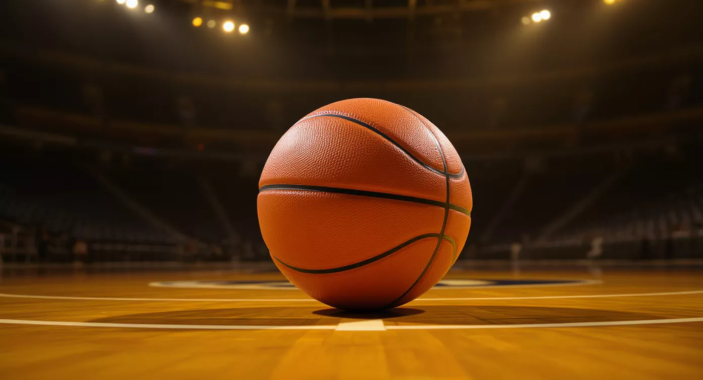 Basketball court with betting odds overlay for UK sportsbook analysis